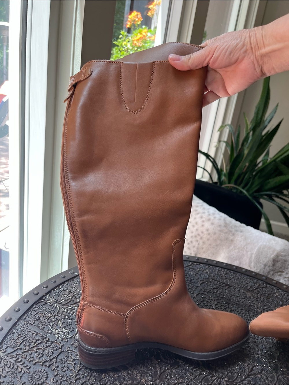 SAM EDELMAN PENNY RIDING BOOTS IN WHISKEY LEATHER 6.5 - Picture 10 of 16